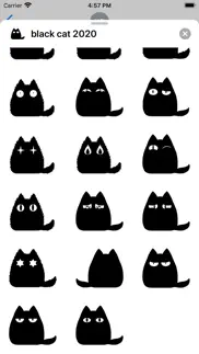 best black cat stickers emoji iphone screenshot 2