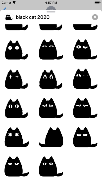 Best Black cat stickers emoji Screenshot