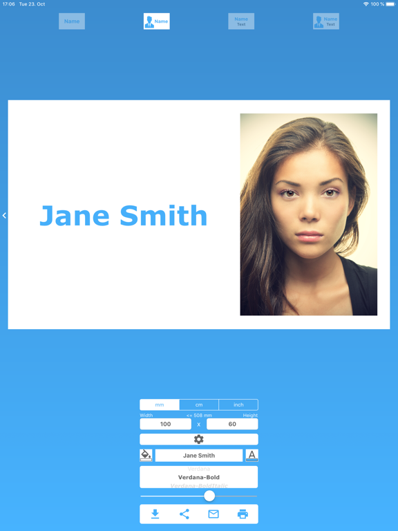 Name Badge iPad screenshot 5 - Photo & Video app