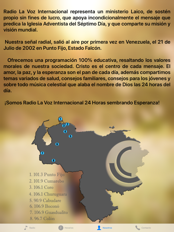 Radio La Voz Internacional iPad screenshot 5 - Entertainment app