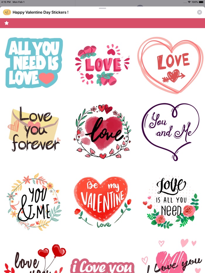 Happy Valentine Day Stickers