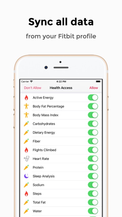 Screenshot #3 pour Health Sync for Fitbit Lite
