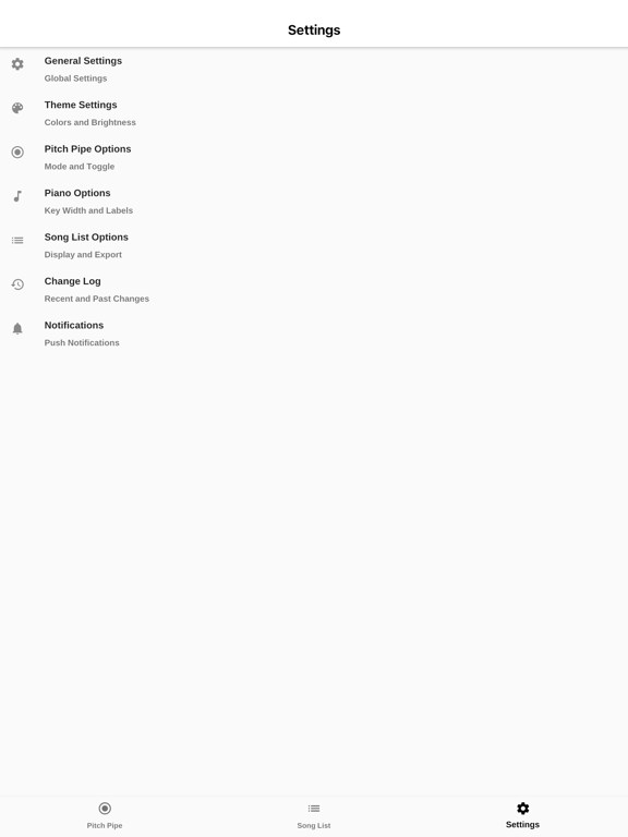 The Pitch Pipe iPad screenshot 5 - Music app