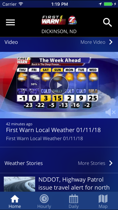 KQCD-TV First Warn Weather Screenshot