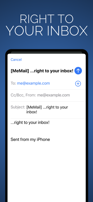 MeMail - Email yourself fast! Screenshot