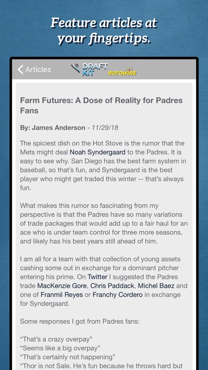 Fantasy Baseball Draft Kit '19 screenshot-3