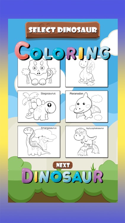 Toddler Dinosaur Coloring Game