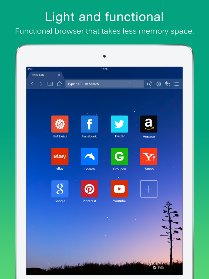 #1. Dolphin Web Browser for iPad (iOS) By: MoboTap Inc.