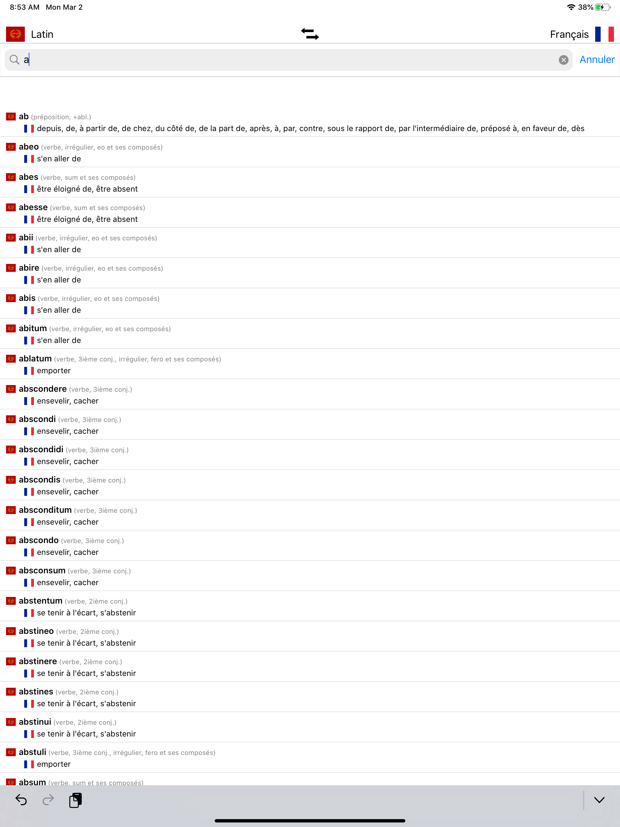 Dictionnaire Latin-Français screenshot 9