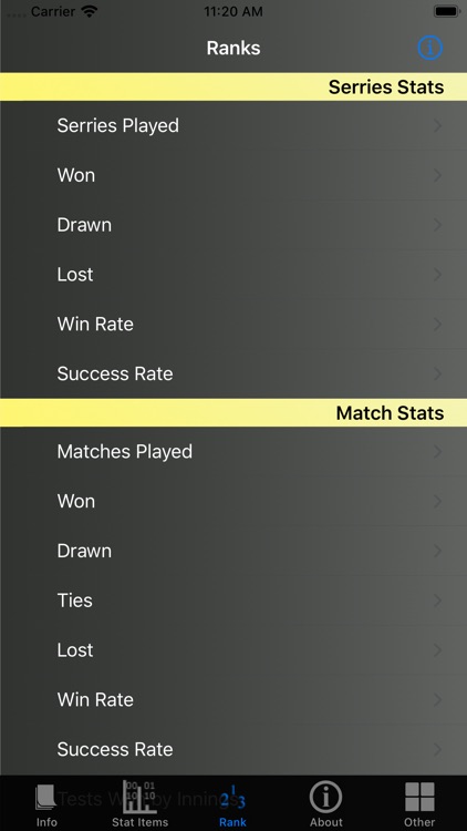 Cricket Test Match Stats screenshot-6