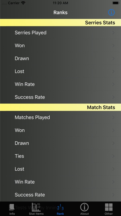 Cricket Test Match Stats screenshot-6