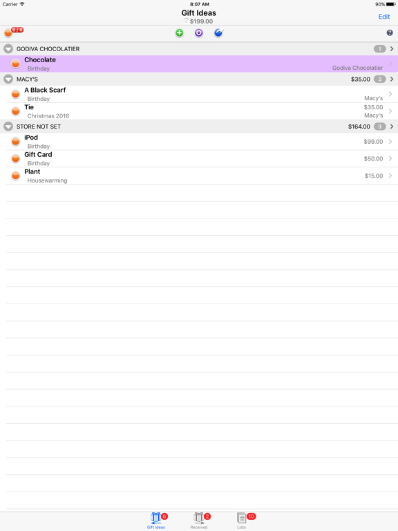 Screenshot #5 pour Gift List Budget Shopper