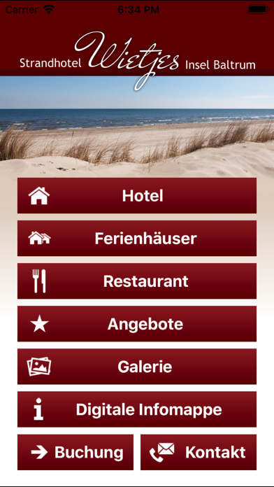 Strandhotel Wietjes Baltrum Screenshot