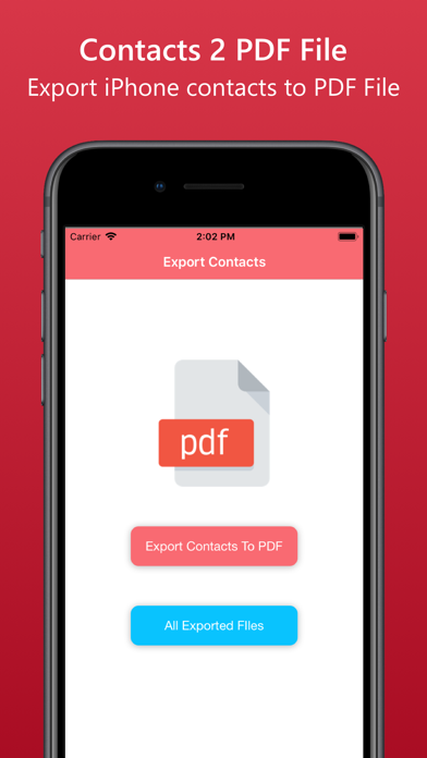 Screenshot #1 pour Contacts To PDF File Converter