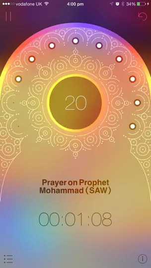 Captura de pantalla de ISubha: Islamic Prayer Beads en iPhone 2