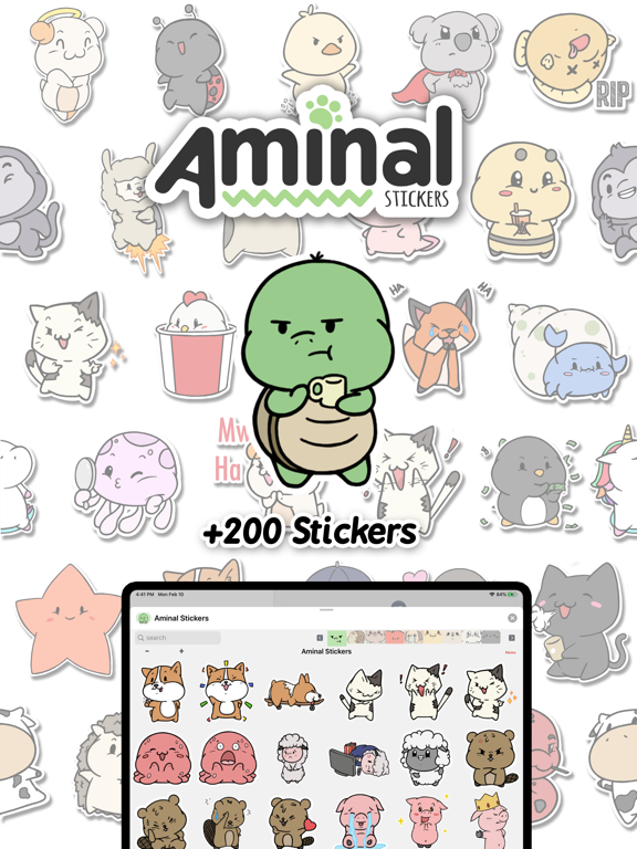 Screenshot #4 pour Aminal Stickers