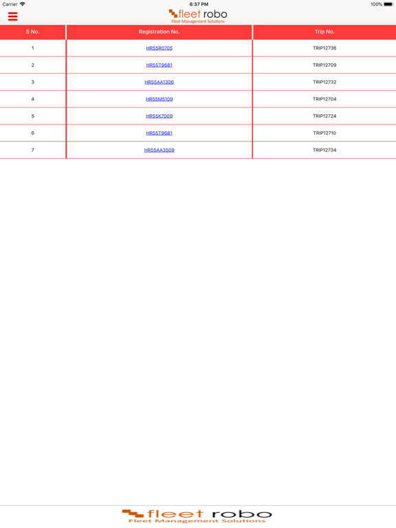 FleetRoboFMS iPad screenshot