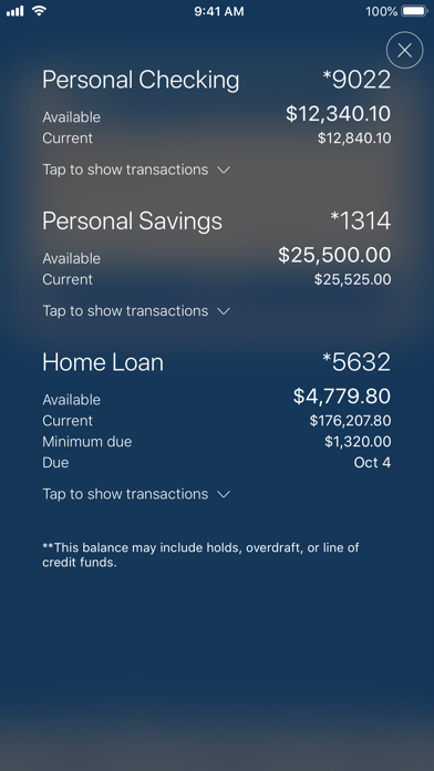 ESL Mobile Banking Screenshot