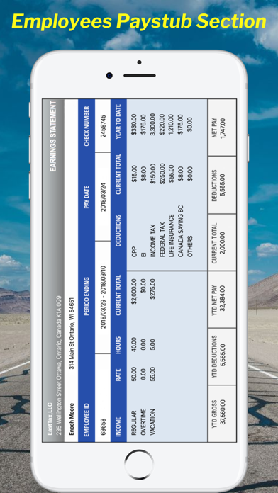 Canada Paystub Calculator screenshot 2