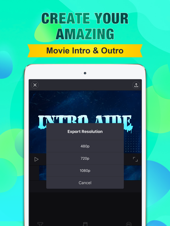 Intro Aide: Video Outro Maker iPad screenshot 8 - Photo & Video app
