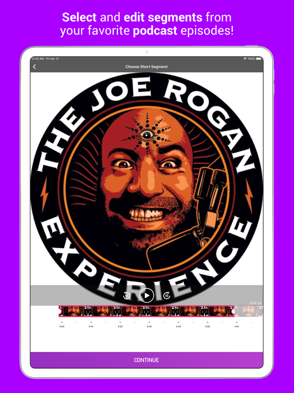 Podcast Video Maker 4Instagram iPad screenshot 9 - Social Networking app