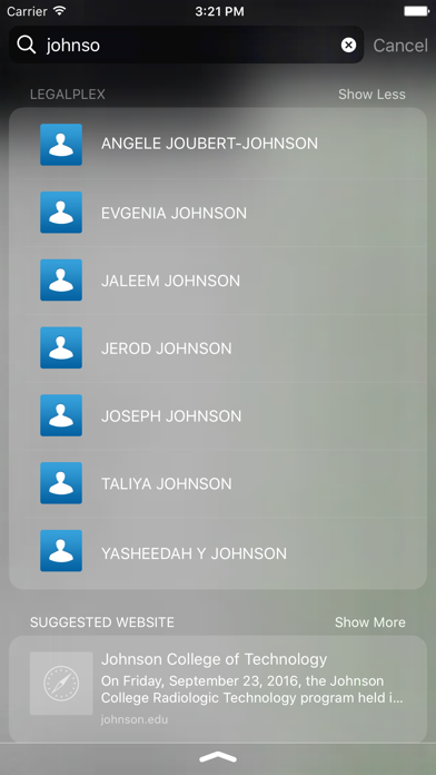 Legal Plex Mobile Screenshot