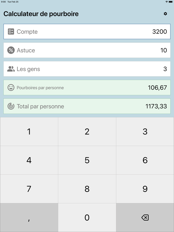 Screenshot #5 pour Calculateur de pourboire pro