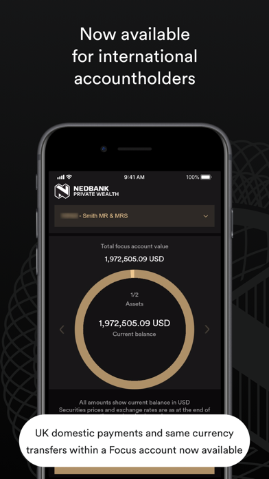 Nedbank Private Wealth App Screenshot