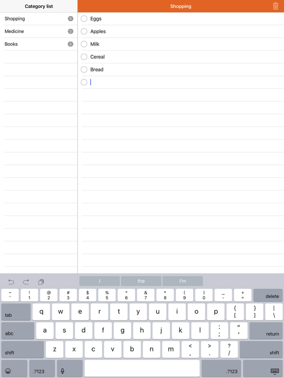 Screenshot #4 pour Incart: Simple grocery list