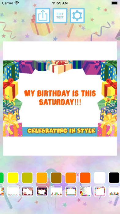 Birthday invitation cards Screenshot