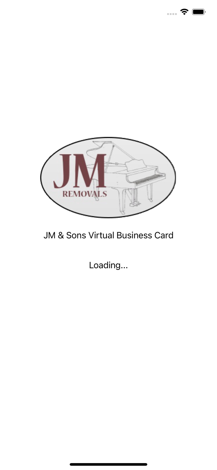 JM and Sons Piano Movers VB Card