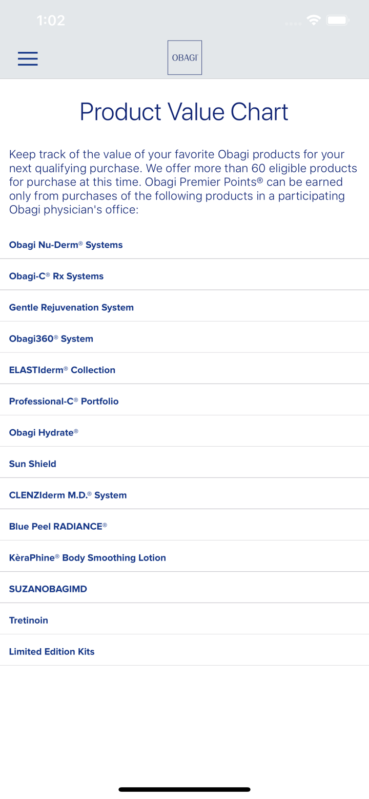 Obagi Premier Points screenshot 2