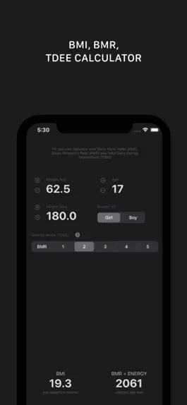 Game screenshot BMI, BMR, TDEE Calculator hack