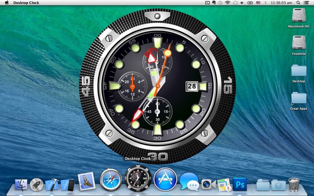 Schreibtisch Uhr im Mac App Store