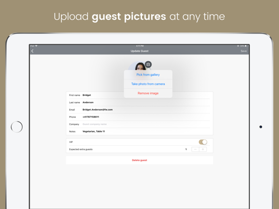 Eventor.app | Guest List iPad screenshot 5 - Business app