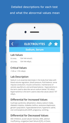 Lab Values Medical Reference screenshot 3