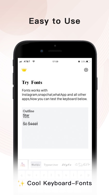 Fonts-Cool Keyboard for iPhone screenshot-3