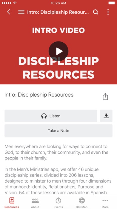 Mens Ministries Screenshot