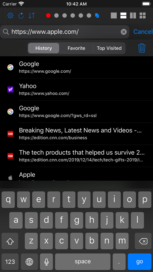 #8. Dual - Multi Screen WebBrowser (iOS) Podle: Dongwook Cho