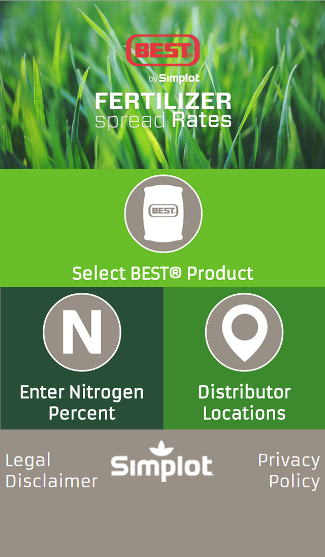 BEST® Fertilizer Spread Rates