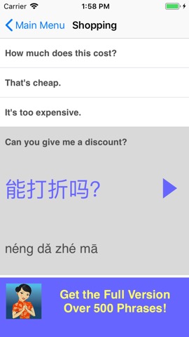 Speak Chinese Phrasebook Liteのおすすめ画像3