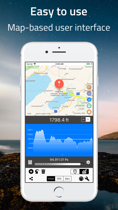 Elevation - Altimeter Map Screenshot