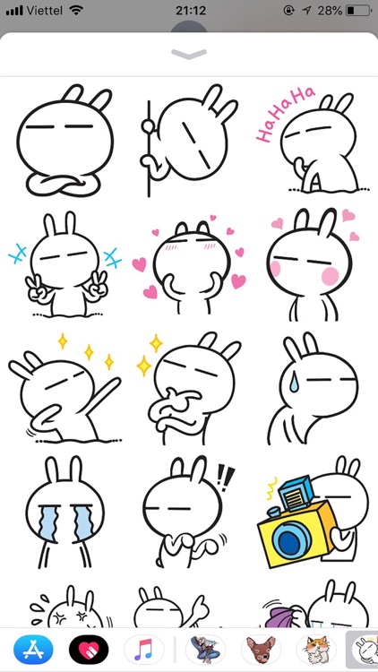 Rabbit Funny Emoji Stickers