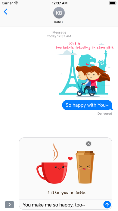 Love is... Romantic Message Screenshot