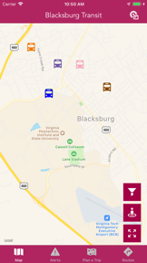 Blacksburg Transit screenshot