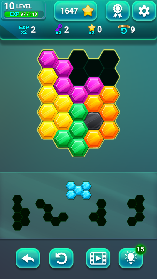#1. Hexa Gems Puzzle (iOS) 由: Vladimir Shenkel