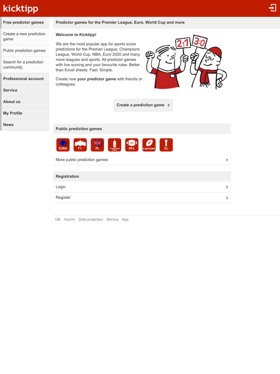 Kicktipp iPad screenshot 1 - Sports app