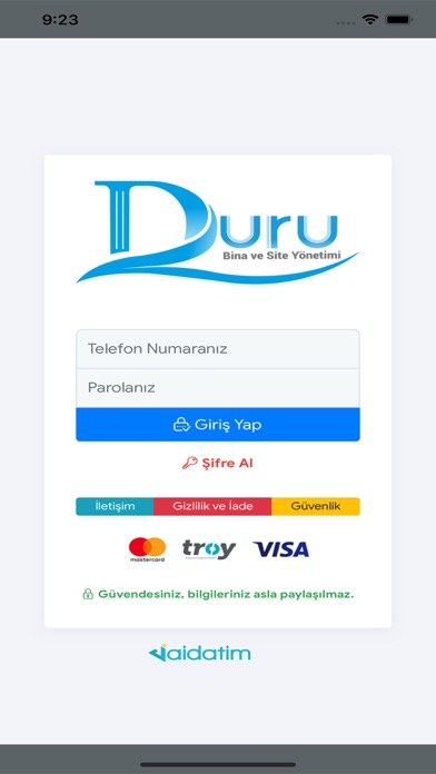Screenshot #1 pour Duru Bina ve Site Yönetimi