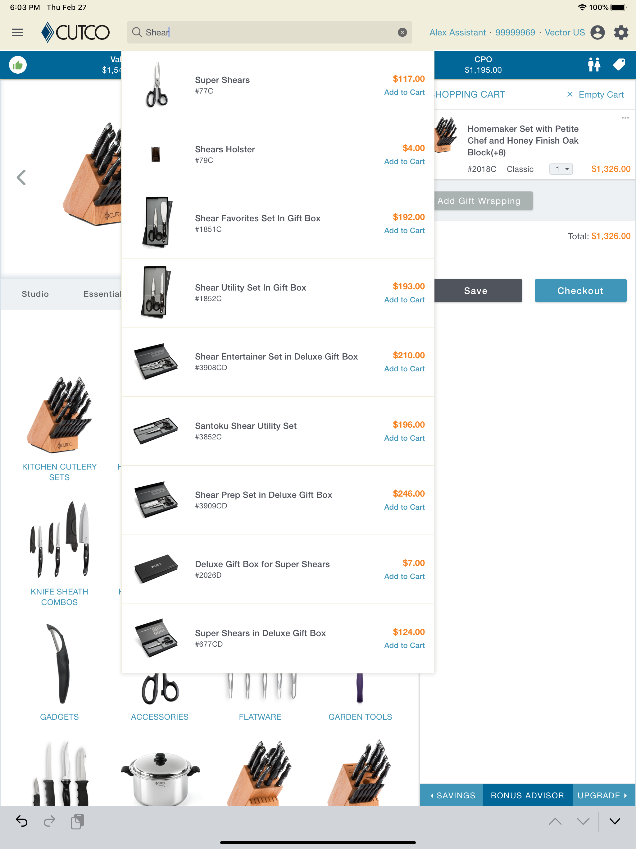 Cutco Orders