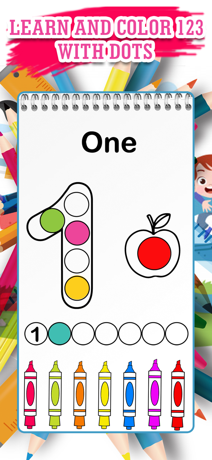 123 Numbers Dot Coloring Book